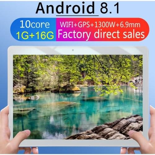 Round Hole Tablet 10.1 Inch HD Large Screen Android 8.10 Version Fashion Portable Tablet 1GB+16GB Pink Tablet