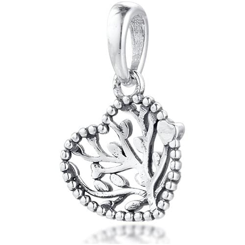 Fits For Pandora Charms Bracelets Flourishing Hearts Beads 100% 925 Sterling-Silver-Jewelry Free Shipping