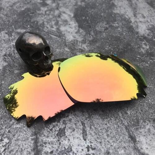 Firtox True Polarized Enhanced Replacement Lenses for-Oakley Jawbone Vented Sunglass (Lens Only)-Peach Golden Mirror