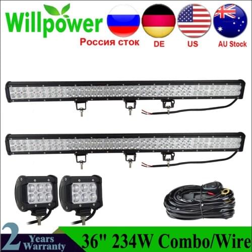234w 12v LED Driving Light 36 inch LED Light Bar COMBO Beam LED Work Light Bar IP67Car Roof Rack Light Bar For Jeep 4x4 UAZ