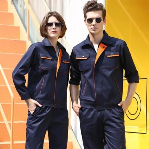 2021Spring Welding Suit Work Clothing Men Women Durable Uniform Auto Repair Workshop Construction Suit Mechanical Labor Coverall
