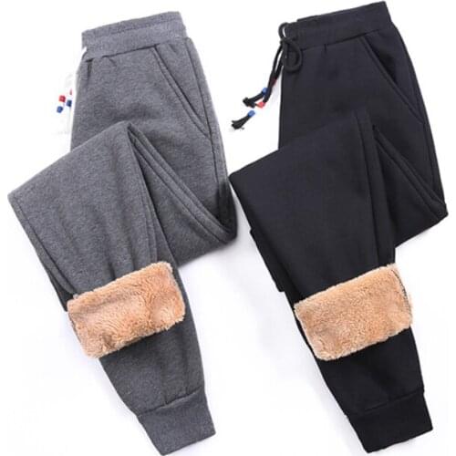 Women Winter Thick Warm Pants Female Cashmere Cotton Pants Casual Loose Harem Long Trousers