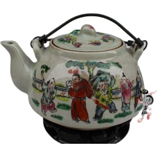 Painting of tea tasting figures in the Republic of China