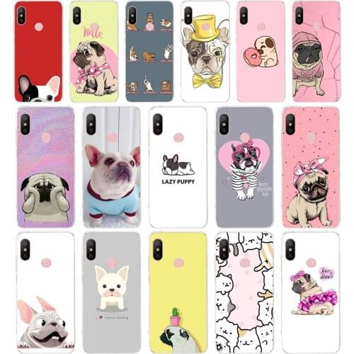 106AA Pug French Bulldog gift Soft Silicone Tpu Cover phone Case for Xiaomi Redmi 6 8 8a Note 8 Pro 8t case