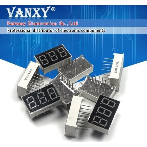 5pcs Digital tube segment common Anode Red 3 Bit digital Tube 0.36 inch 11 needles Red LED Display HS310361K-24