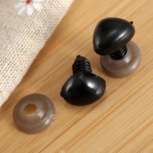 50pcs Doll Safety Nose Eyes for Bear Stuffed Toys Snap Animal with Plug Washers DIY Craft