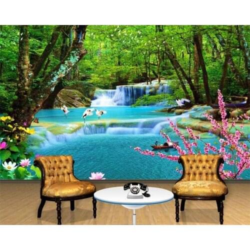 Beibehang Custom large fresco wallpaper modern fashion beautiful tree water photo mural wallpaper room sofa bedroom wallpaper