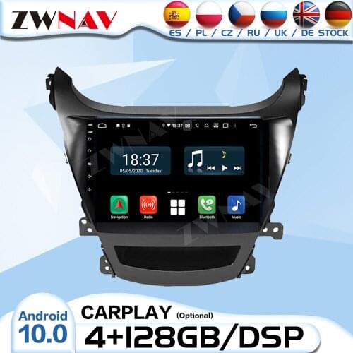 Carplay 2 Din Android Radio Receiver For Hyundai Elantra 2014 2015 2016 Audio Stereo Video Player GPS Navigation Head Unit