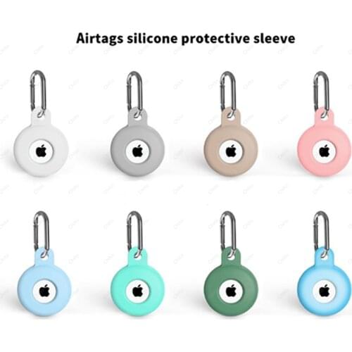 For Airtag Case Liquid Silicone Cute Short KeyChain Protective Cover for Apple Airtags Tracker Sleeve Air Tag Smart Accessories