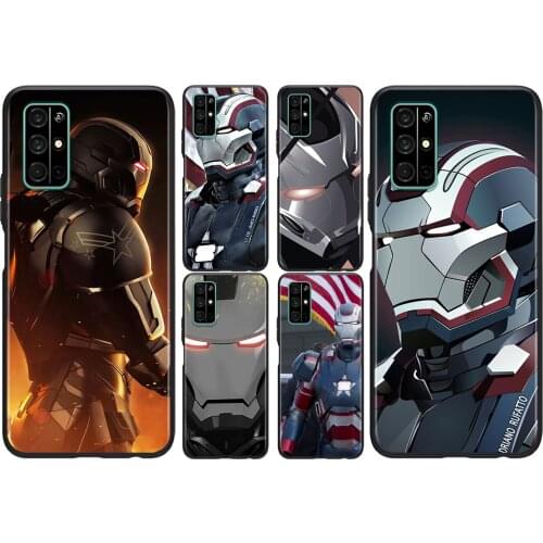 Marvel Avengers War Machine For Huawei Honor 50 SE V30 View 20 V20 30i 30S 30 20S 20E 20i 20 Lite Pro Plus Black Phone Case