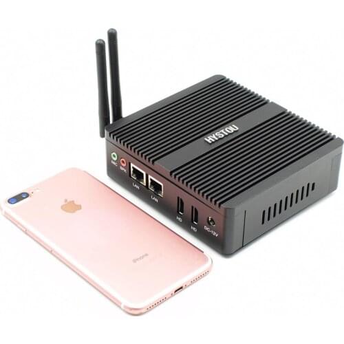 Cheap price intel mini fanless pc celeron quad core N3160 J3160 dual LAN PFsense Router Firewall Server HTPC Computer with wifi