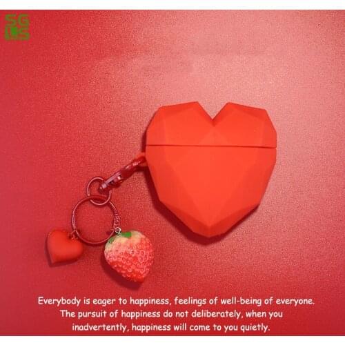 Cheap Earbuds case Cartoon protective sleeve pro earphone sleeve heart-shaped silicone Christmas gift For Airpods 1 2 pro 3 case