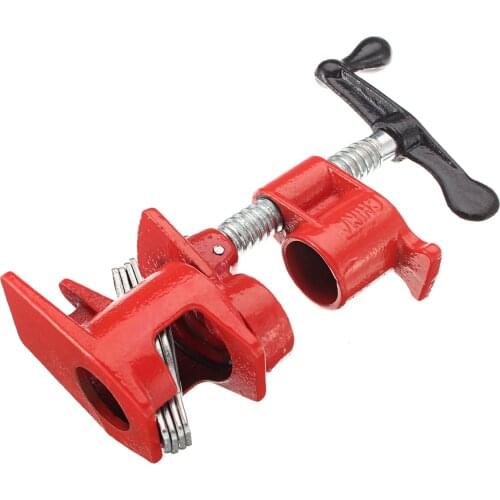 1/2 3/4inch Fixed Pipe Clamp Woodwork Heavy Duty Wood Gluing Hose Pipe Clamp Fixture Fast F Clip Carpenter Woodworking Tools