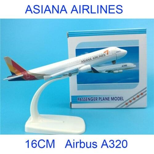16CM 1:400 Airbus A320-200 model Korean Asiana airways airlines With base alloy aircraft plane collectible model collection