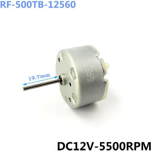 Mabuchi RF-500TB-12560 Round Motor DC 6V-12V 5500RPM 20mm Long Shaft Long Life for CD VCD DVD Player