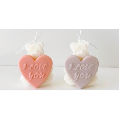 Lovely Modeling Candle Silicone Mold Cute Animal Bear Gypsum Epoxy Mold Scented Candle Making Home Deco Handmade Mold