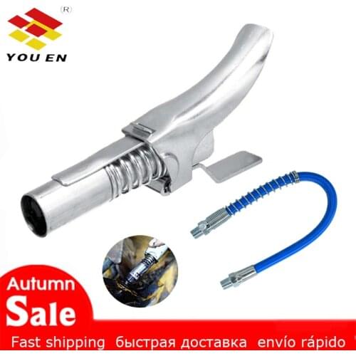 YOUEN Grease Coupler Quick Release Lock Clamp Coupler NPTI/8 10000PSI High Pressure Grease Nipple Self-Locking Two Press