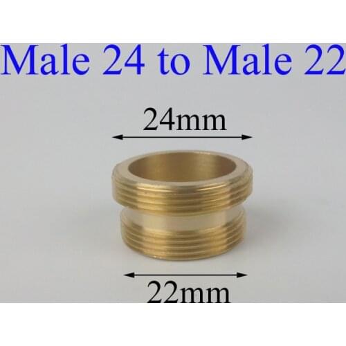 Male 24 to Male 22 brass purifier faucet adapter
