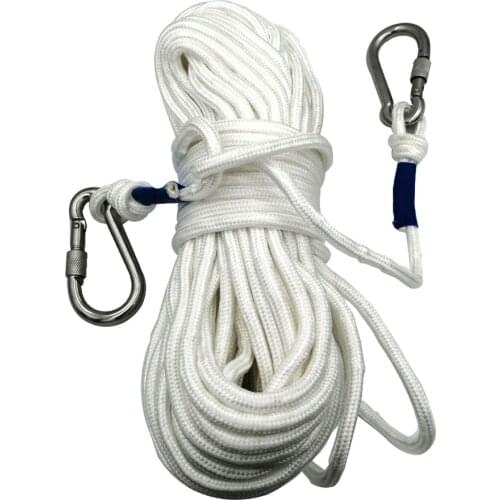 21/30Meters Dia 8MM Scuba Diving inflatable buoy Line Snorkeling freediving Buoy Float Line Rope With carabiners