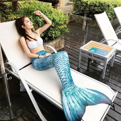 2020 Newest! Mermaid Tail Costumes With Monofin Sexy Pearl Bra For Women Swimming Cosplay Adults Female Swimming Dress Bikinis