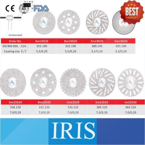 New 50 Pieces Cutting Diamond Disc Dental Lab Tool Sets Jewelry Alloy Grinding Polishing Diamond Disc