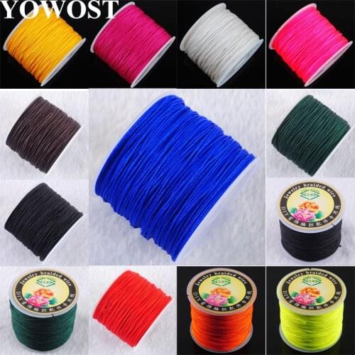 Wholesale 10 Rolls 1mm Nylon Beading Cord Thread String 45m Length for DIY Necklace Handcrafted Jewelry Making QBH311
