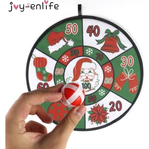 Christmas Dart Board Game for Kids with 4 Sticky Balls Safe Classic Throwing Toy Indoor Outdoor Sports Christmas Party For Home
