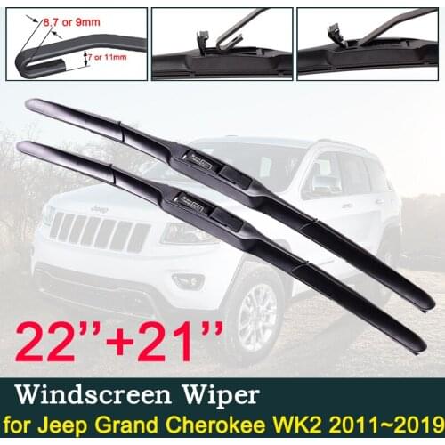 For Jeep Grand Cherokee WK2 2011~2019 Car Wiper Blades Front Windscreen Windshield Wipers Brushes Car Accessories 2012 2013 2014