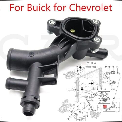 25193922 25192985 1511105 Accessory For Chevy Cruze Sonic Trax For Buick Encore Replacement Water Pump Outlet Thermostat Housing