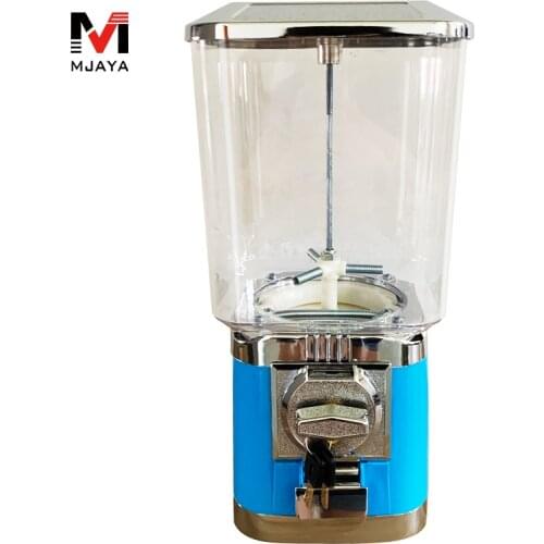 1Pcs Blue Vending Machine Plastic Toy Capsule Sweet Candy Tabletop Bouncing Balls Cabinet Metal Penny-in-the-slot Coin Vendor