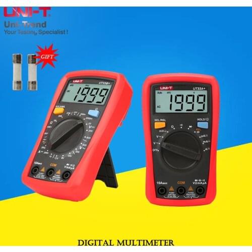 UNI-T UT33A+/UT33B+/UT33C+/UT33D+ Palm Size Multimeter; 1999 Display Digital Multimeter/Auto Backlight/Auto Shutdown