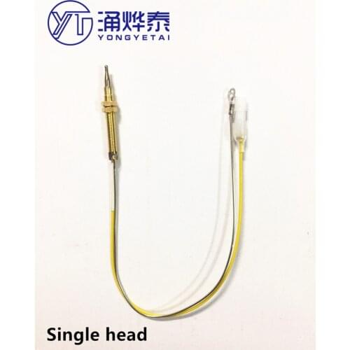 YYT 2PCS Stove safety valve flameout protection single and double wire thermocouple solenoid valve induction copper needle