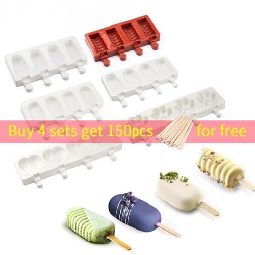 Ice Cream Molds Silicone Popsicle Mold Freeze Ice Cream Maker DIY Dessert Mould Form For Popsicle Mould Cakesicle Mold Tools