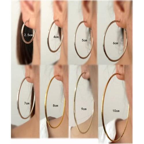 2020 Womens earrings Big Small Circle Hoop Earrings for Girls Female Fashion gold black ring ear jewelry nightclub DJ