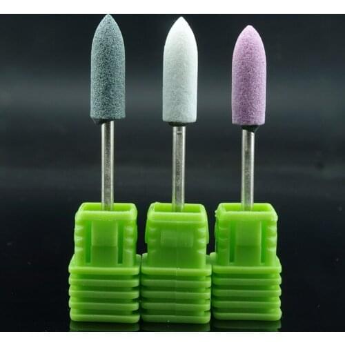 Easy Nail Promational 1Pcs Ceramic Stone Nail Clean Bit Nail Drill 3/32" Shank Size Nail Rotary Maill Tools