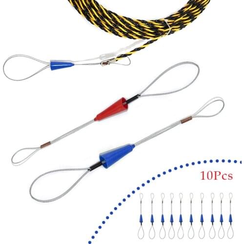 Cable 10PCS Cable Puller Wire Grips Quick Pulling Wire for Cable Fish Tape Reel Blue red cable harness