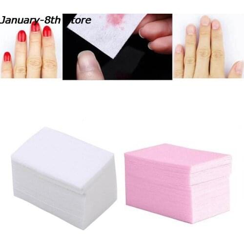 100 Pcs Nail Polish Remover Cotton For Females Manicure Washing Portable Lint-Free Wipes Napkins Cleaner Tools Remover Pads