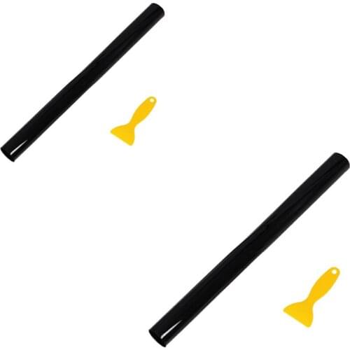2X 50Cm X Window Tint Film Tinting Roll Kit VLT Black UV-Proof Scratch Resistant Transmittance:5 Percent & 35 Percent