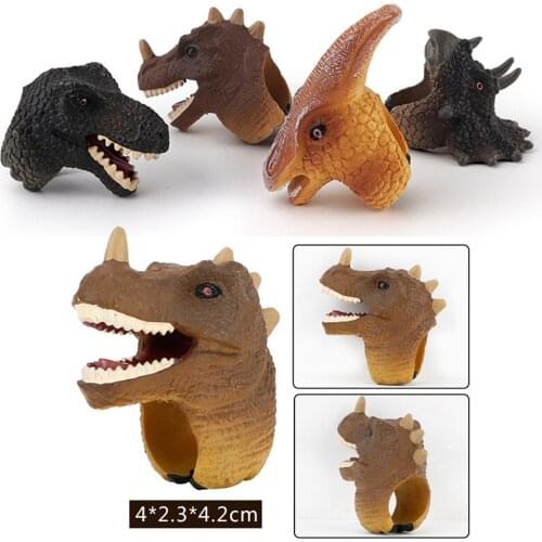 3PCS Lovely 3D Animal Ring 35 Styles Simulates ring Toys Dinosaur Pandas Dogs Tigers Finger Rings for Children Rings Statement
