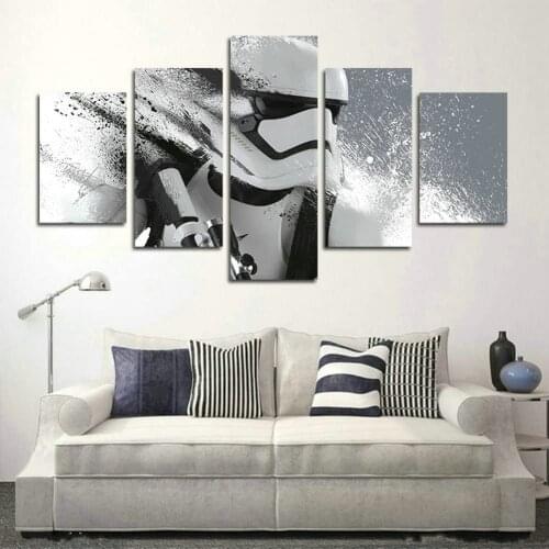 No Framed Canvas 5 Pieces Star Warship Spaceship Movie Wall Art Posters Pictures Paintings Home Decor for Living Room Decoration