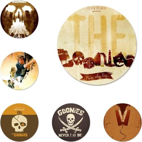 58mm Goonies Posters Icons Pins Badge Decoration Brooches Metal Badges For Clothes Backpack Decoration