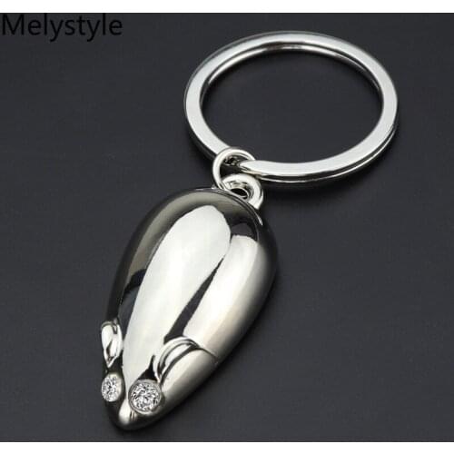 2019 Mouse-Key Chain High Quality Metal Keychain Drop Ring Keyring Key Chain for men and women Gift jewelry