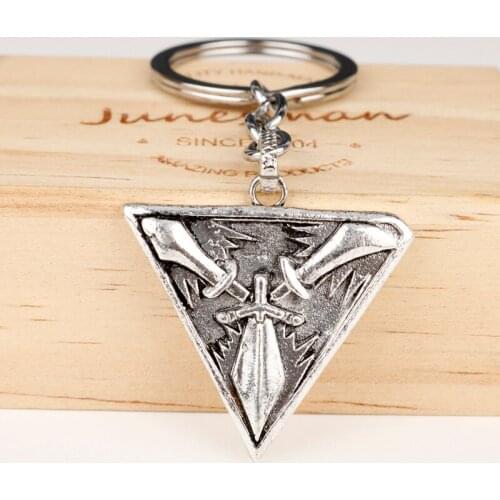 League of LOL Trinity Force Keychain Key Ring for Man Woman Game Jewelry Car Key Holder