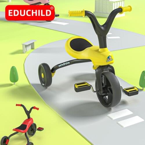 Educhild Children Bicycle Tricycle Child Bike Foldable Baby Balance Bike Kids Scooter Ride on Toys Gift for 1-6 Years Old