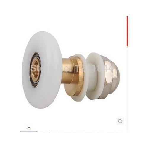 Shower room pulley glass door nylon roller wheels copper large bearing