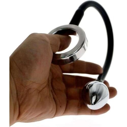 Foldabe Double Stimulus Extreme Sex Game for Men Cock Ring Anal Plug Stainless Steel Chastity Device Adult Game Anal Sex Toy