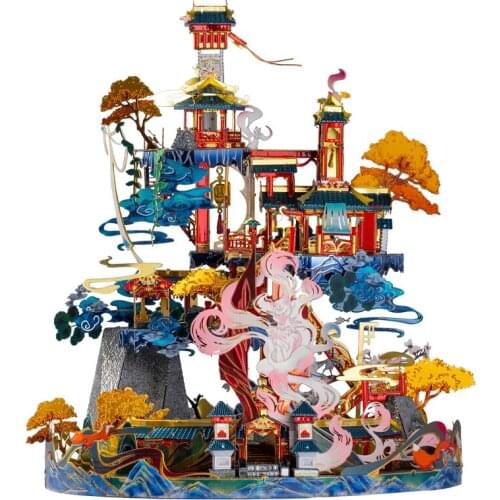 Art Model 3D Metal Puzzle Fairy Fox House Model kits DIY 3D Laser Cut Assemble Jigsaw Toys Desktop decoration GIFT For children