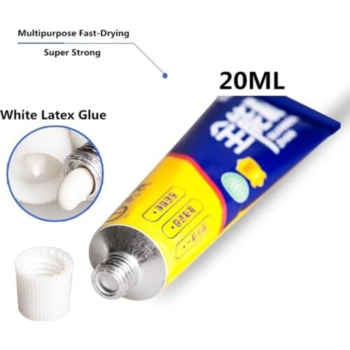 20ml Super Strong Fast Dry Liquid White Latex Glue Office Home Supply Glass Metal Rubber Wood Waterproof Multipurpose Adhesive