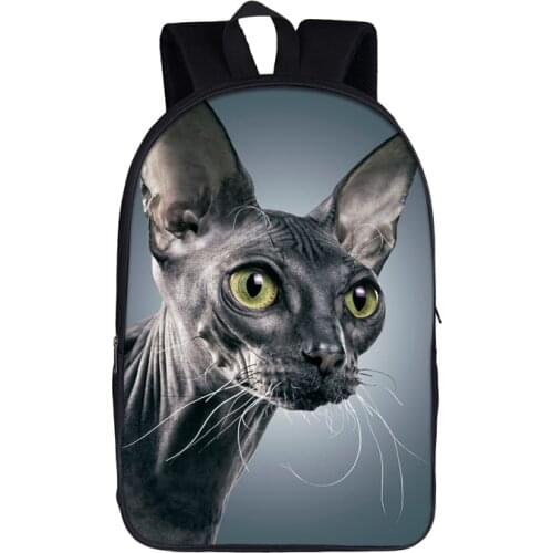 Cute sphynx cat backpack women rucksack student school bags for teenager girls daypack ladies shoulder bags bagpack bookbag