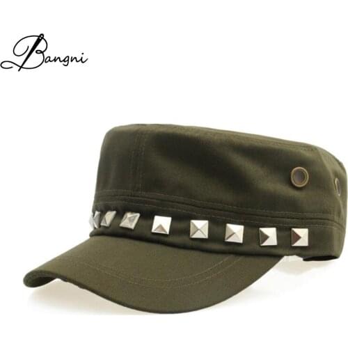 Mens Winter Hats Plain Vintage High Quality Washed Cotton Flat Military Cap Women Unisex German Army Caps Autumn Dad Hat Gorra